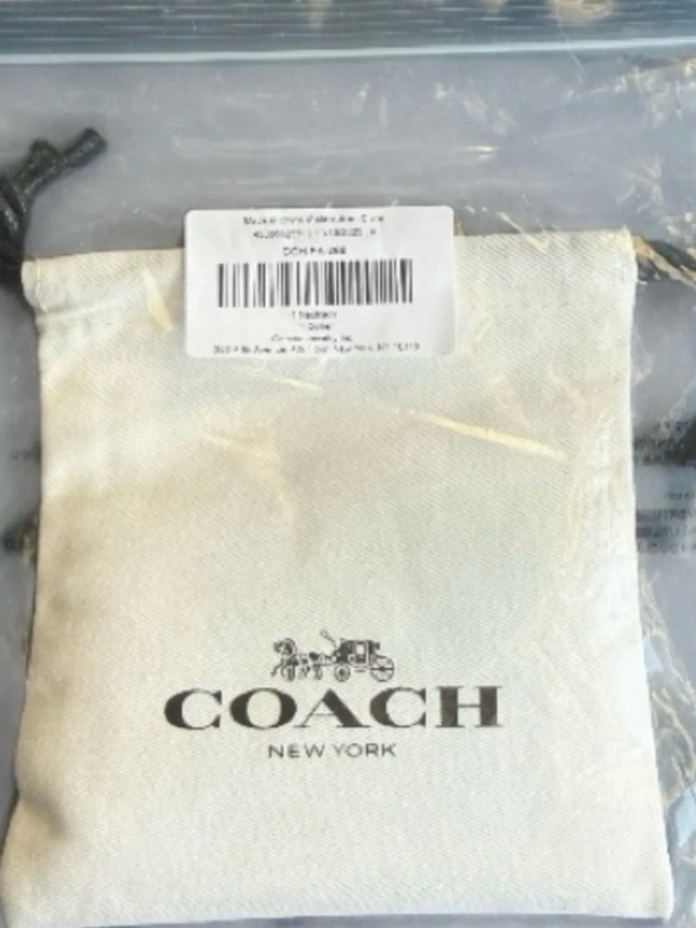 COACH Gold Tone Adjustable Chain Necklace Heart Engraved Monogram Pendant NWT - Picture 5 of 6